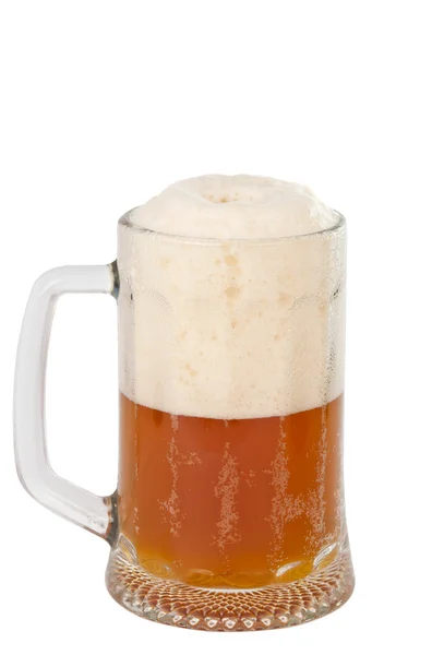Vetro di birra isolato — Foto Stock