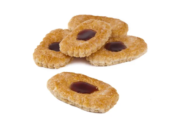 Sweet cookies with jam — Stock Photo, Image