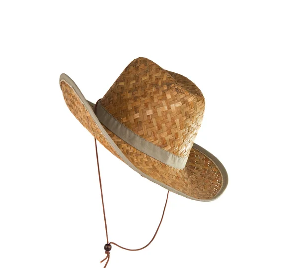 Ψάθινο καπέλο απομονωθεί — Φωτογραφία Αρχείου