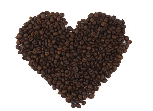 Coffee beans heart — Stock Photo, Image