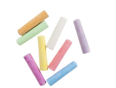 chalks in a variety of colors arranged clipart