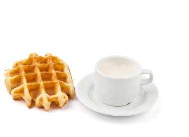 cappuccino kahve ve gofret