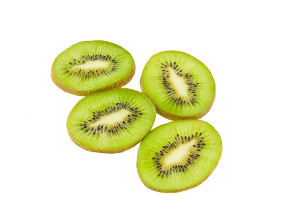 Gesneden kiwi vruchten geïsoleerd — Stockfoto