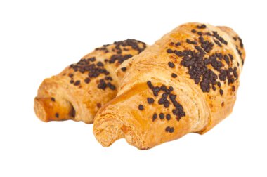 izole çikolatalı kruvasan