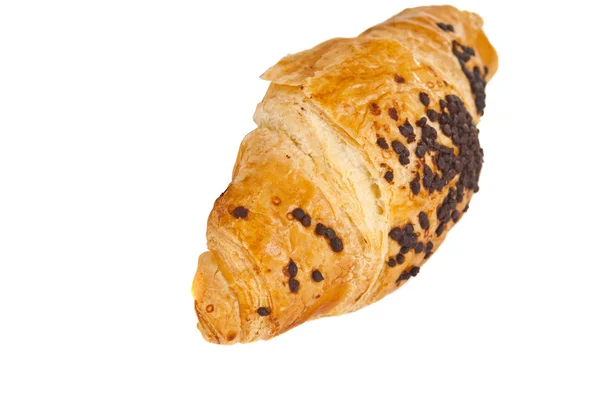 Croissant com chocolate isolado — Fotografia de Stock