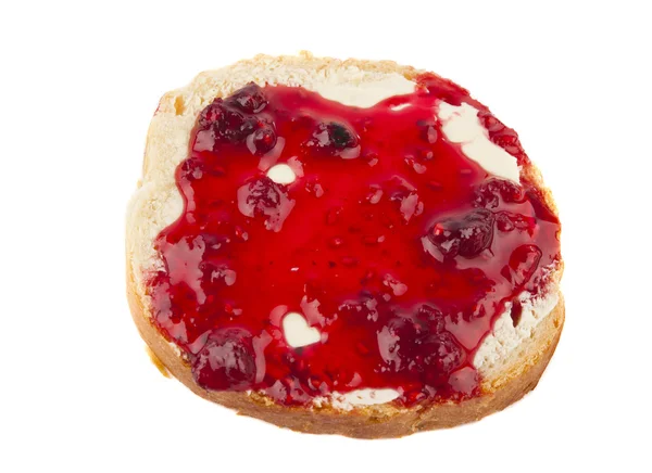 Sandwiches with raspberry jam — Stock Photo, Image