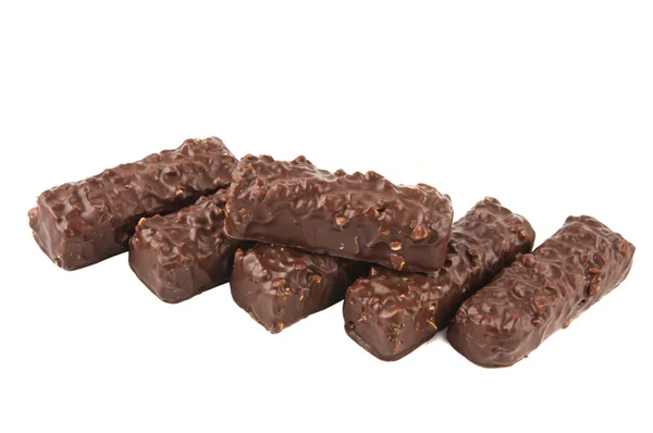 Chocolade wafels geïsoleerd — Stockfoto