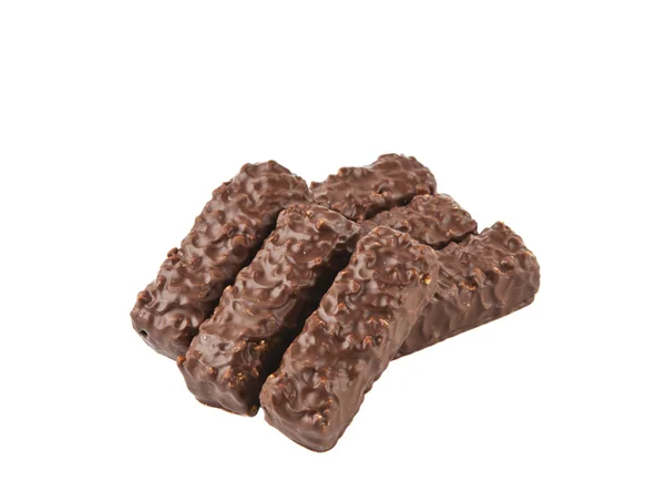 Chocolade wafels geïsoleerd — Stockfoto