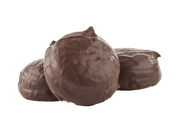Marshmallow in chocolate — Stock Photo, Image