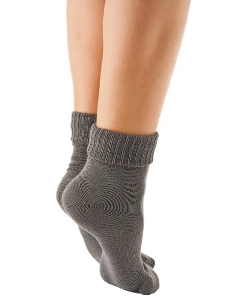 Gray socks isolated — Stock Photo, Image