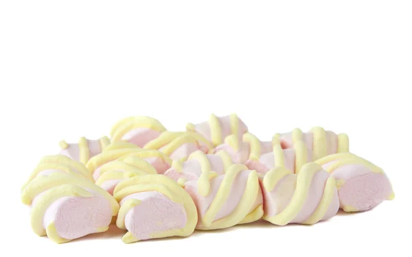 Färgglada marshmallows isolerade — Stockfoto