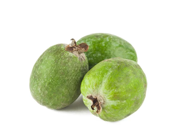 Elszigetelt Feijoas gyümölcsök Stock Kép