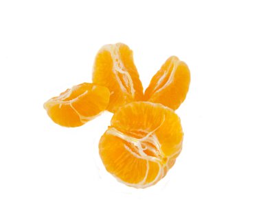 mandalina dilimleri izole