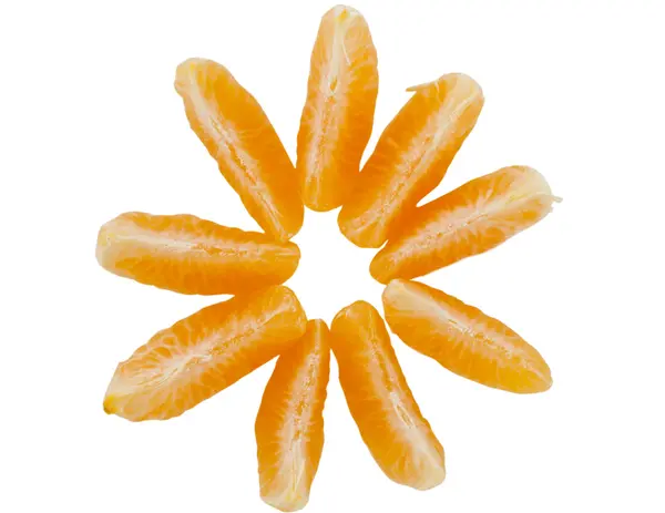 Tangerine slices isolated — Stock Photo, Image