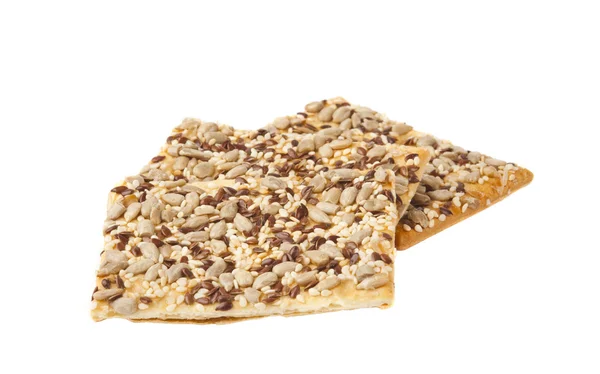 Biscoitos com sementes de gergelim isolados — Fotografia de Stock