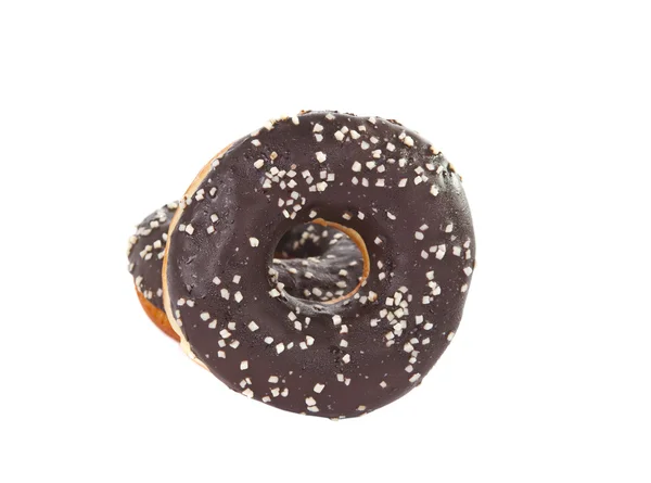 Donut mit Schokolade isoliert — Stockfoto