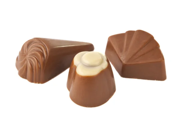 Cioccolato caramelle isolato — Foto Stock