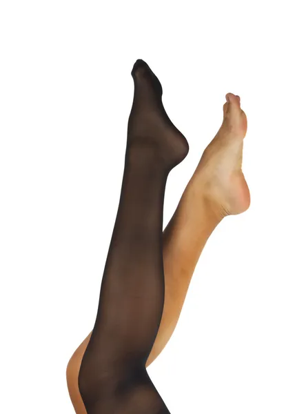 Красивые женские ноги в чулках — стоковое фото