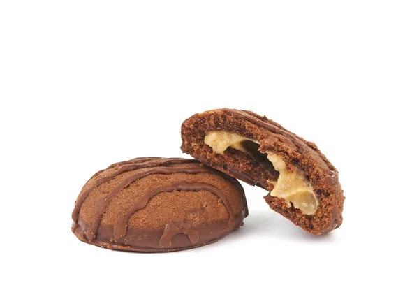 Biscoitos de chocolate com creme — Fotografia de Stock