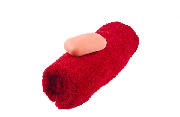 Czerwony ręcznik — Zdjęcie stockowe