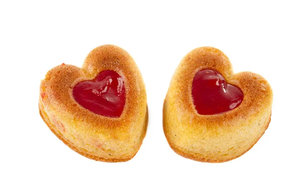 Muffins heart isolated — Stock Photo, Image