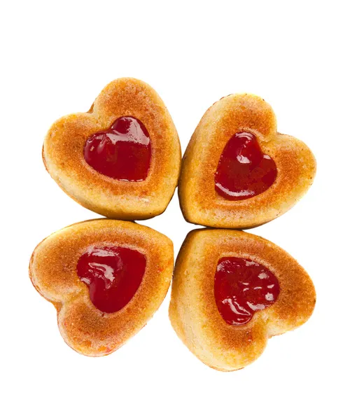 Muffins heart isolated — Stock Photo, Image