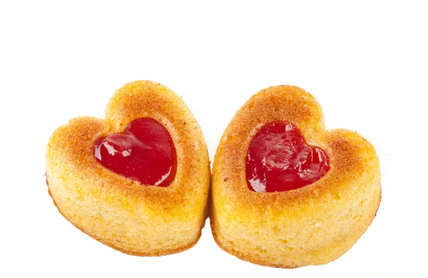 Muffins heart isolated — Stock Photo, Image