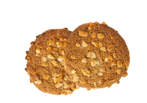Cookies met noten geïsoleerd — Stockfoto