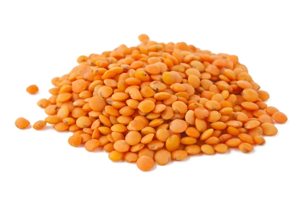 Red lentils isolated — Stock Photo, Image