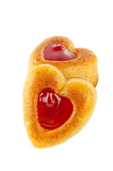 Muffins heart isolated — Stock Photo, Image