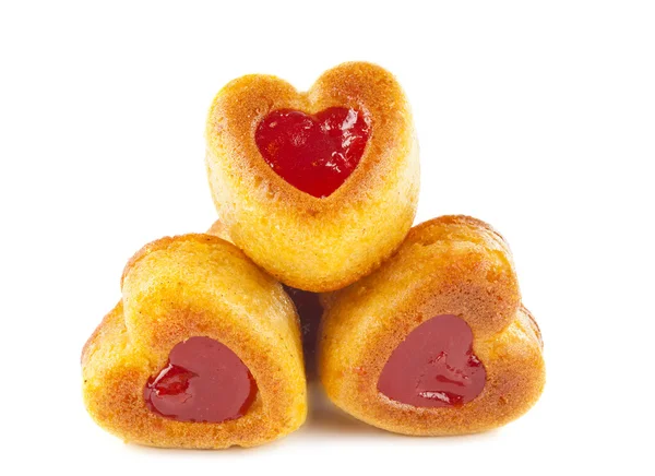 Muffins heart isolated — Stock Photo, Image