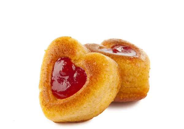 Muffins heart isolated — Stock Photo, Image