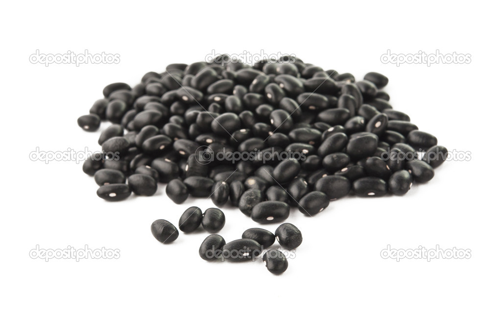 A small handful of black beans - preto