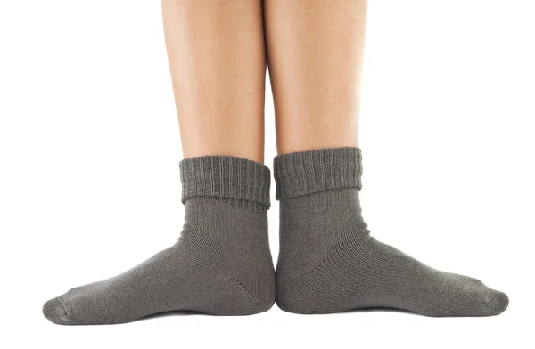 Graue Socken isoliert — Stockfoto