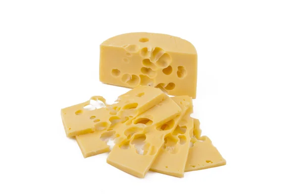 Formaggio olandese isolato — Foto Stock