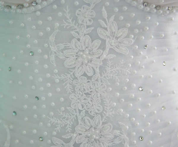 Textura do vestido de noiva — Fotografia de Stock