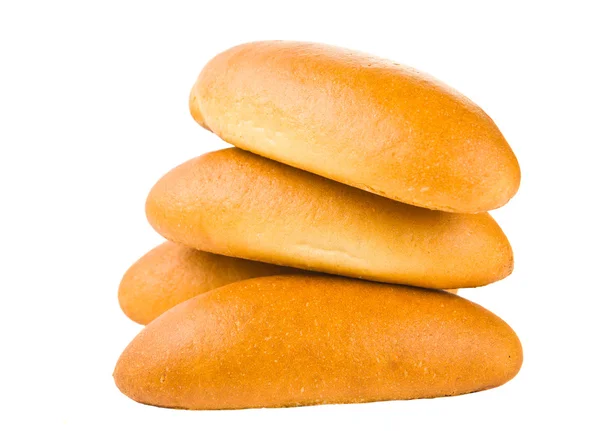 Broodje voor hotdog geïsoleerd — Stockfoto