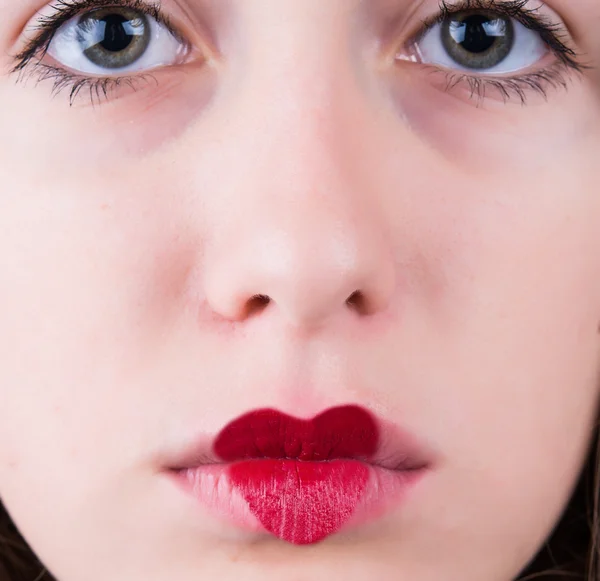 Close-up mulher retrato — Fotografia de Stock