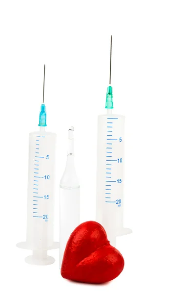 Medical syringe isolated — Stock Photo, Image