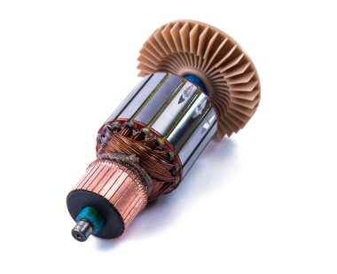 elektrikli motor içinde bakır bobinler