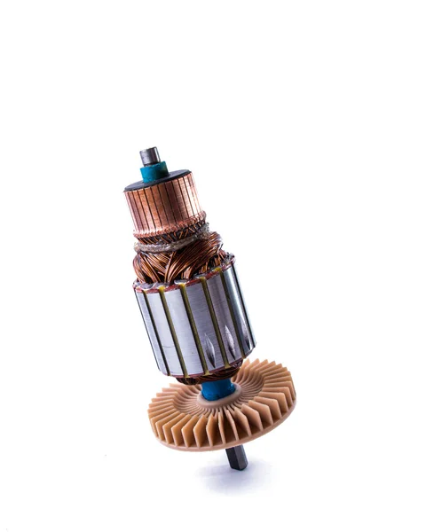 Bobinas de cobre dentro del motor eléctrico — Foto de Stock