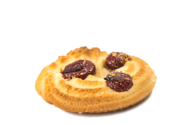 Fresh cookies with a cherry — Stock Photo, Image