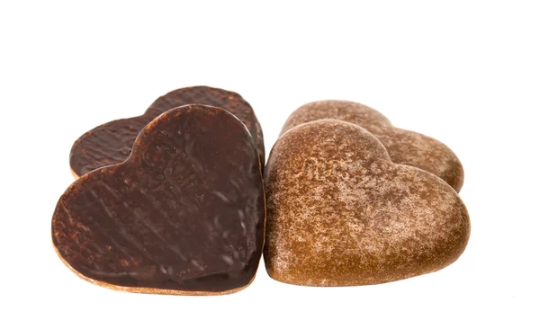 Galletas de corazón aisladas —  Fotos de Stock