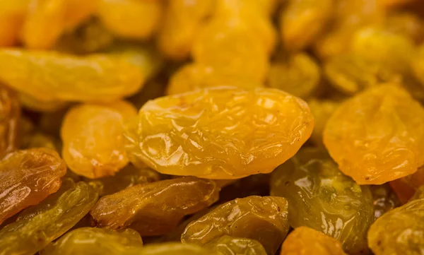 Close-up of yellow raisins