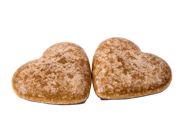 Galletas de corazón aisladas — Foto de Stock