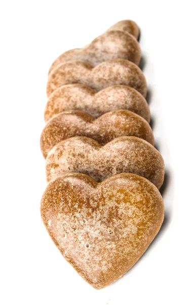 Hart cookies geïsoleerd — Stockfoto