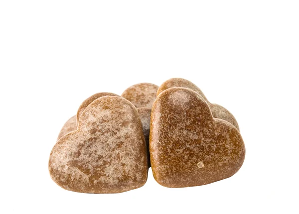 Srdce cookies, samostatný — Stock fotografie