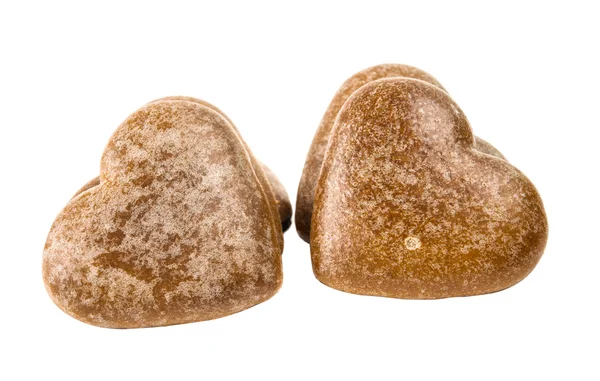 Hart cookies geïsoleerd — Stockfoto