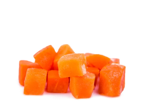 Frozen carrots isolated — Stock Photo, Image