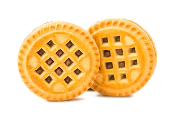 Γεμιστά μπισκότα με γέμιση σοκολάτας — Φωτογραφία Αρχείου